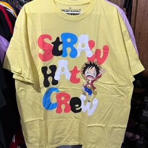 One Piece - Straw Hat Crew T-shirt NWOT size S Yellow Chibi